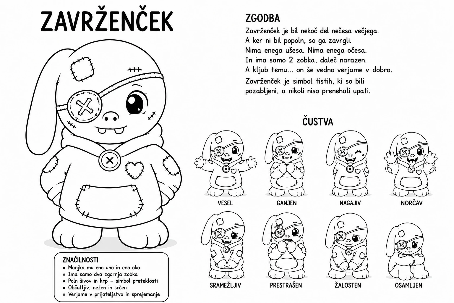 Zavrženček zgodba, značilnosti in čustva